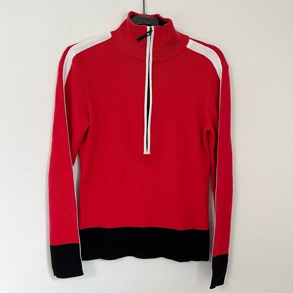 Lauren Ralph Lauren Active Long Sleeve Cotton Red Women’s Size M - Picture 1 of 8
